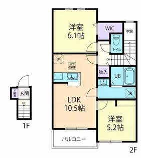 フォーゲル【202号室】の間取り