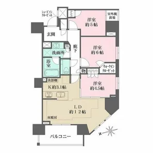 ザ・パークハウス上前津フロント【7階】の間取り