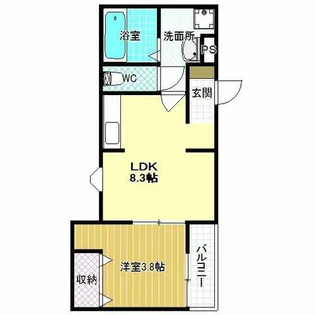 F+style西大塚【1階】の間取り