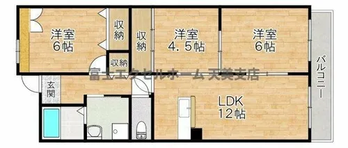 フォレスタ育和【3階】の間取り