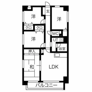 ヴィアーレマルフク南館【11階】の間取り