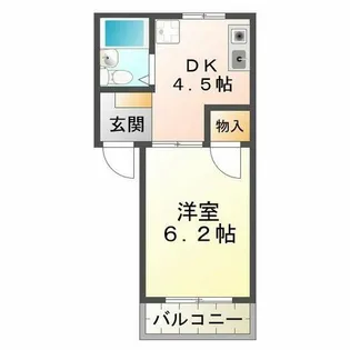 MJハイツ塩屋【1階】の間取り