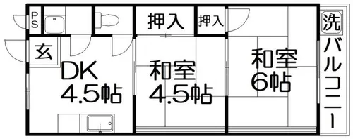 前川ハイツ【1階】の間取り