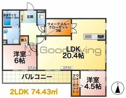 WOOD’SPEAK大濠【3階】の間取り