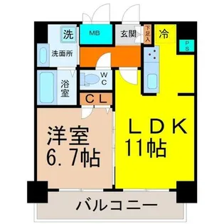 プレサンスNAGOYA桜通ビッグビート【12階】の間取り