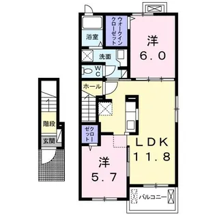 ノーヴァ WEST【2階】の間取り