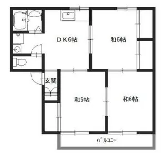 ハイネス北平野【B103号室】の間取り