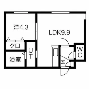 レジデンス北23条【411号室】の間取り