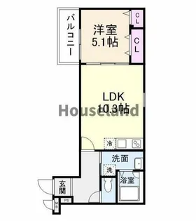 ラフィーネ石本Ⅱ【2階】の間取り