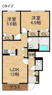 シャーメゾン華【1階】の間取り