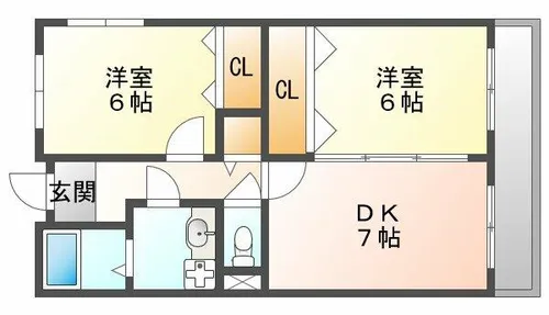 グリーンレジデンス須磨【2階】の間取り
