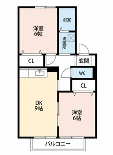 サザンタウン グランモア【201号室】の間取り