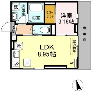 Ariga 10 D棟【1階】の間取り