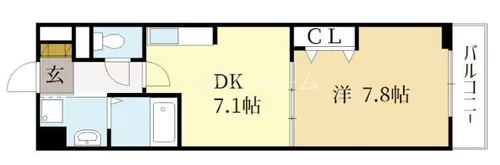 ロン ボヌール 宇治【3階】の間取り