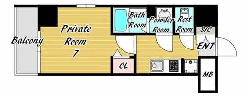 CITY LUX NAMBA SOUTH【12階】の間取り