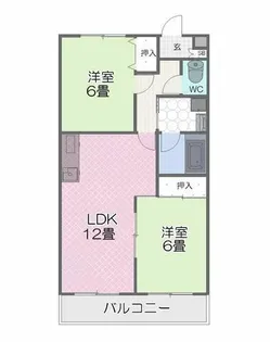 グリーンロード草間【2階】の間取り