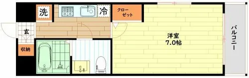 1Kの間取り画像