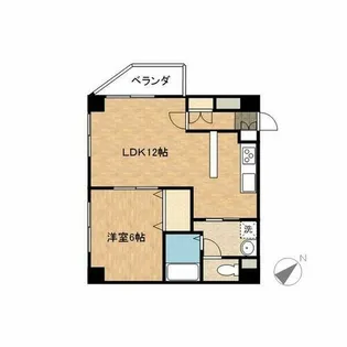 第2丸美ハイツ【4階】の間取り