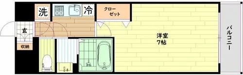 レジュールアッシュウエストレジス【8階】の間取り