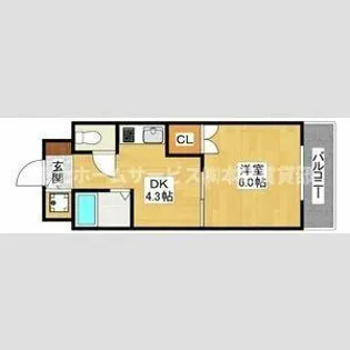 エトワールベガ長居公園【4階】の間取り