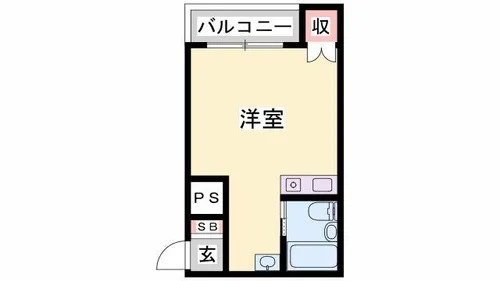 岡本ビル北棟【301号室】の間取り
