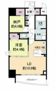 セレニテフラン難波【6階】の間取り