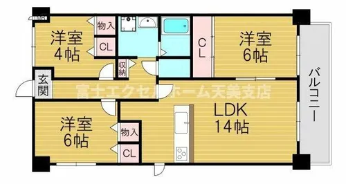 グランブルー宿屋町【8階】の間取り