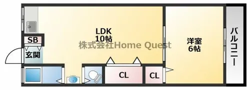 大福ハイツ【2階】の間取り