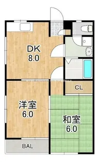 グレイオーク【2階】の間取り