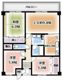 ベルカーサ太子田【6階】の間取り