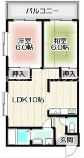 麻亜呂コーポ【4階】の間取り