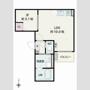 Jack tatsumiⅠ【2階】の間取り