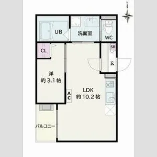 Jack tatsumiⅠ【3階】の間取り