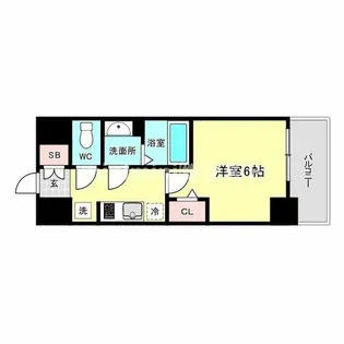 プレサンス四天王寺前夕陽ヶ丘ヴィリード【9階】の間取り