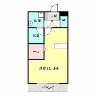カルディアス大岩A【107号室】の間取り