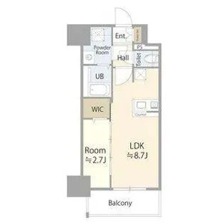 エスリード ザ・レガリア新栄PREMIER【504号室】の間取り