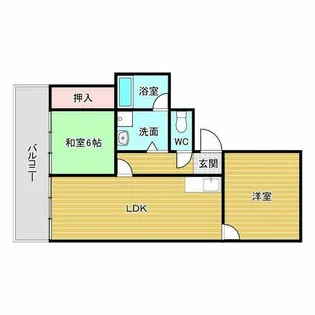 シャンボールメゾン曽根【2階】の間取り