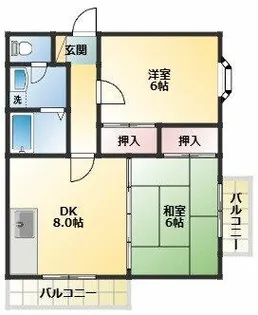 メゾンベェルレーヌ【4階】の間取り
