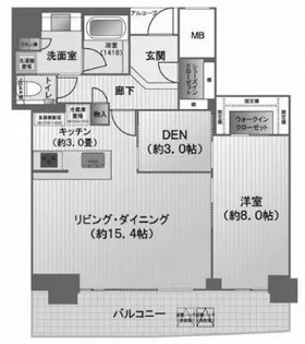1LDKの間取り画像