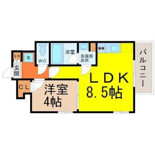 LaSante東別院【4階】の間取り