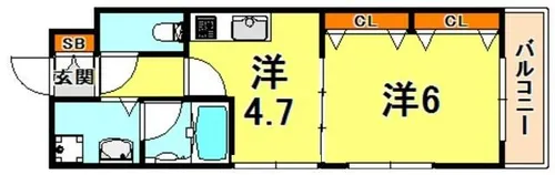 エスペランサ御影2【6階】の間取り