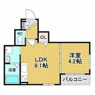 GRAND SUWA【103号室】の間取り