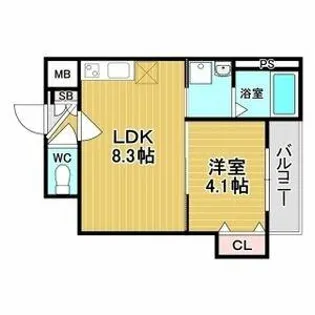 GRAND SUWA【302号室】の間取り