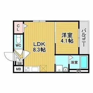 GRAND SUWA【204号室】の間取り