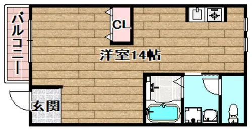 FOREST山崎【201号室】の間取り