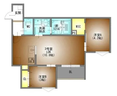 REGALEST PREMA本陣【3階】の間取り