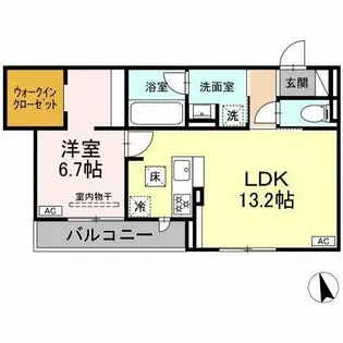 セレスティア長良 ウエスト【303号室】の間取り