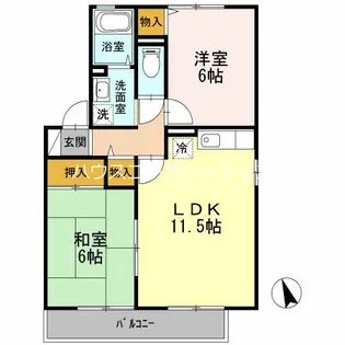 プロシード1A棟【2階】の間取り