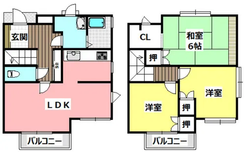 SILENT ARROW 東側【1号室】の間取り