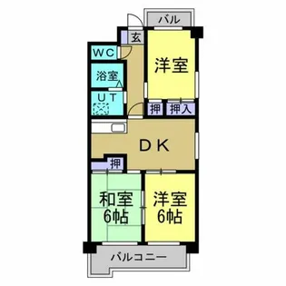 メゾンドK【3D号室】の間取り